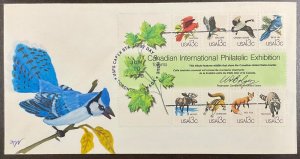 1757 Hand painted Blue Jay cachet CAPEX ‘78 s/s of 6 FDC #116 of 500