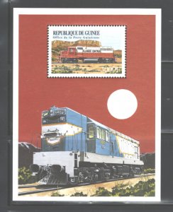 REP.DE GUINEE 1999  TRAINS  M.S. #1549   MNH