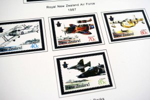 COLOR PRINTED NEW ZEALAND 1967-1989 STAMP ALBUM PAGES (93 illustrated pages)