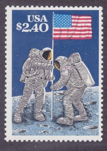 US 2419 MNH 1989 $2.40 Moon Landing Space, 20th Anniversary Very Fine @FACE