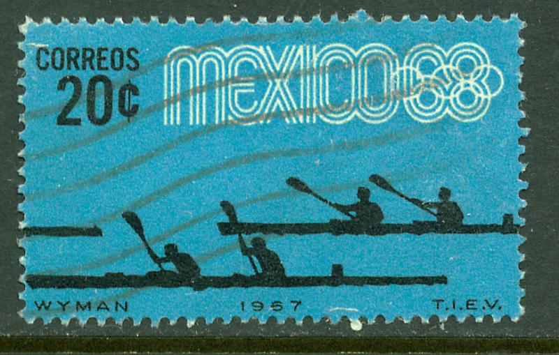 MEXICO 981, 20c Canoeing 3rd Pre-Olympic Set 1967, Used(638)