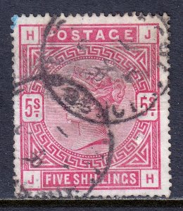 Great Britain - Scott #108 - Used - Horiz. crease, sh. perfs at left - SCV $250