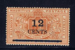 Mauritius 127 Hinged 1902 Surcharge