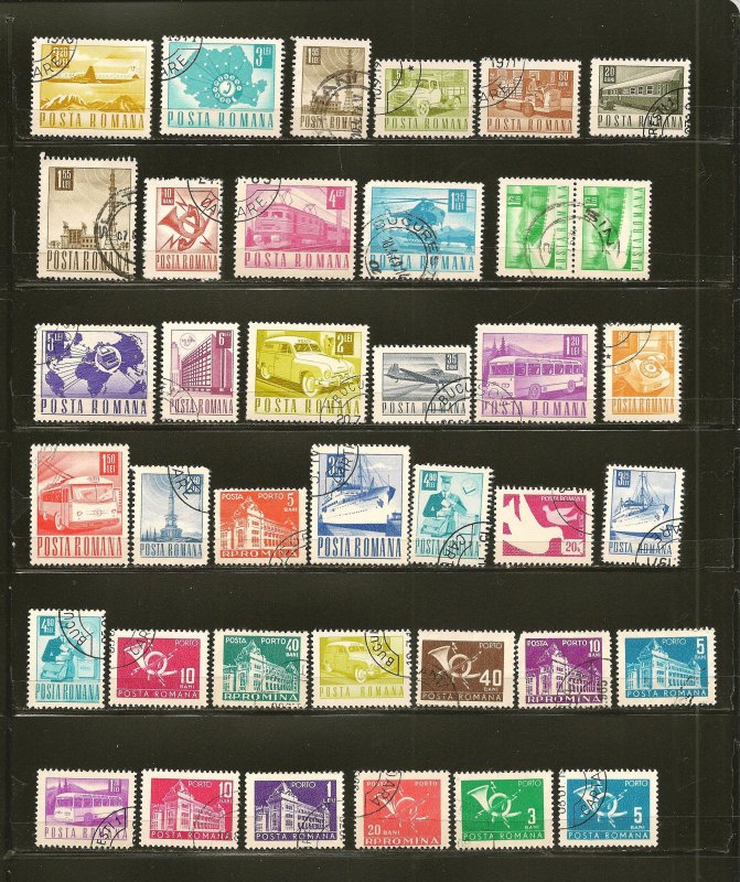 Romania Collection of 37 Different 1960's-1970's Stamps CTO