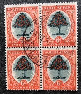 South Africa 61 Used, Block of 4- (2 pairs)