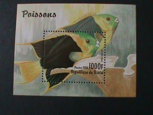BENIN-1996- BEAUTIFUL LOVELY TROPICAL FISHS-CTO S/S VERY FINE-FANCY CANCEL