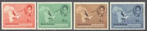 GHANA   1-4 MNH 1957 INDEPENDENCE ISSUE