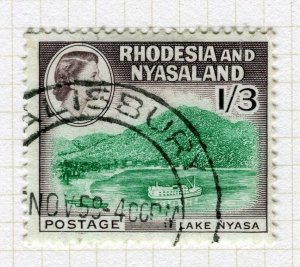 RHODESIA; & NYASALAND 1959 early QEII issue fine used 1s. 3d. value