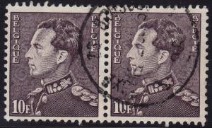 Belgium - 1951 - Scott #307 - used pair - King Leopold III