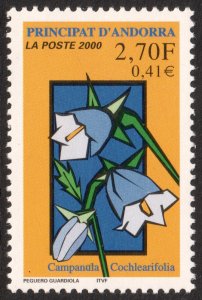 Andorra (French) #521  MNH - Flowers (2000)