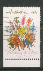 Australia SG 1230 VFU  booklet imperf stamp bottom left