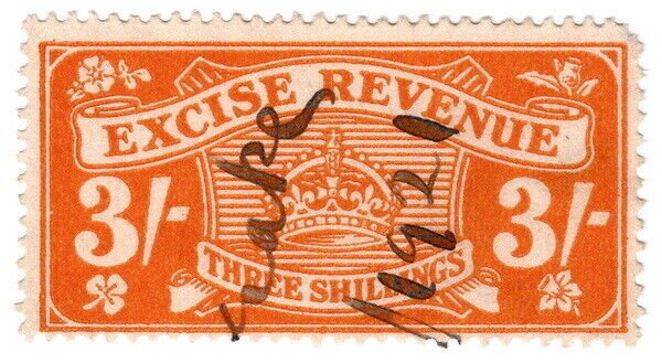 (I.B) Excise Revenue : 3/- Orange (1916) 