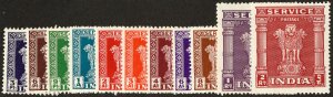 India Stamps # 113-123 MNH VF Scott Value $28.00