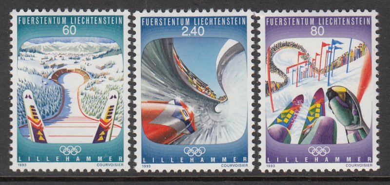 Liechtenstein 1016-1018 Winter Olympics MNH VF