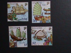 ​SINGAPORE 1999-SC#891-4  AUSTRIAL WORLD STAMPS EXPO- SAILLING SHIP VERY FINE