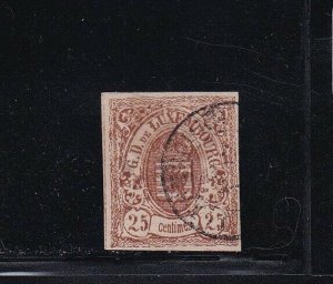 Luxembourg Scott # 9 VF used neat cancel with nice color cv $ 275 ! see pic !