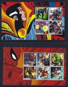 GB 2019  - Marvel Comics - Panes  from Prestige Booklet MNH # 3812a-3824b