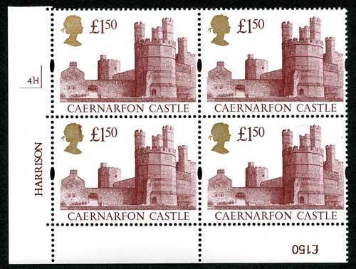 SG1612 1994 One Pound Fifty Castle (re-etched) 4H White Translucent Paper/Gum