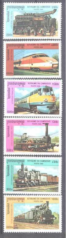 Cambodia 2107-12 MNH Trains SCV4.50