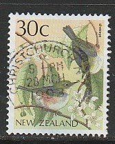 1988 New Zealand - Sc 922 - used VF - 1 single - Silvereye