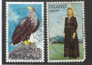 Iceland SC#378-379 Used F-VF SCV$21.50...A fascinating spot!