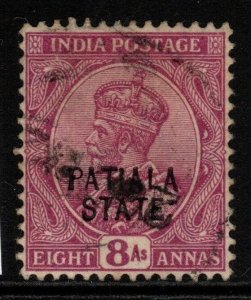 INDIA-PATIALA SG56a 1921 8a PURPLE USED