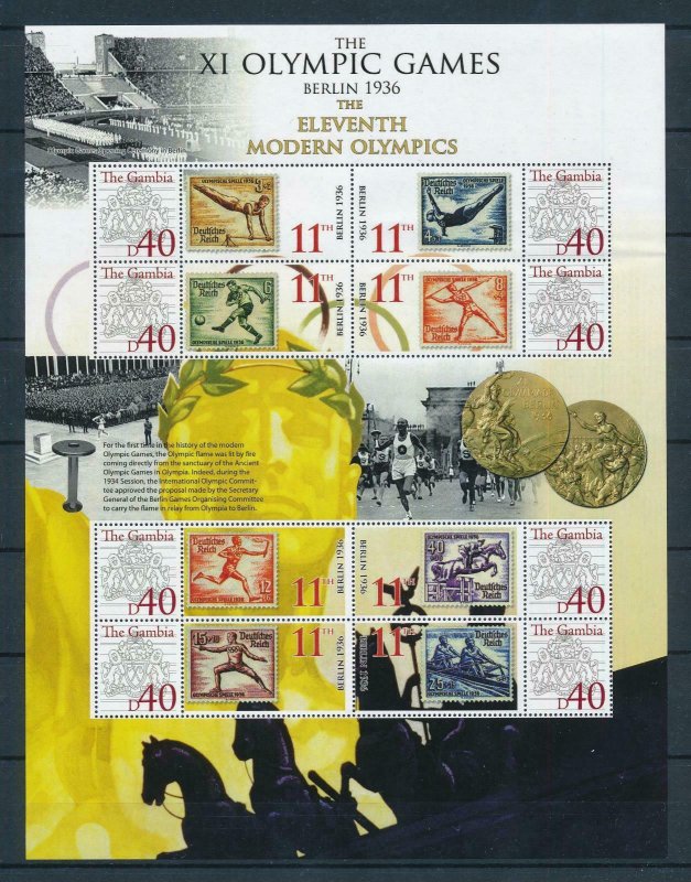 [105237] Gambia 2008 Olympic Games Berlin on stamps Almost perfect Sheet MNH