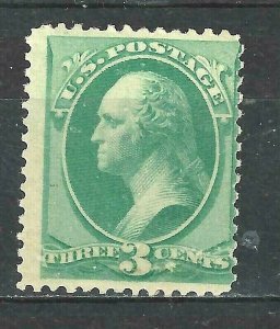 #158 US 3 CENT GREEN WASHINGTON-MINT-N/H-FINE-VF