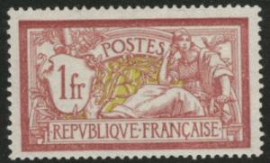 FRANCE Scott 125 MH* 1900 Merson 1 Franc CV $26