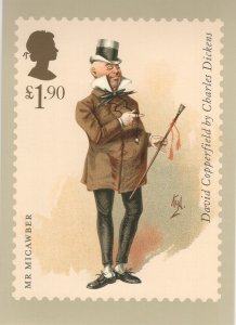 Great Britain 2012 PHQ Card Sc 3042 1.90pd Mr. Micawber Charles Dickens