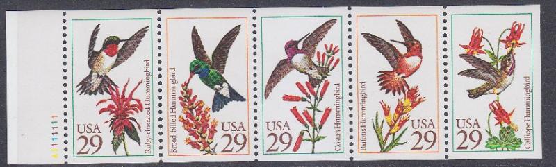 US sc#2646a 1992 29c Birds bklt pane w/plate# MNH