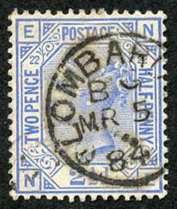 SG157 2 1/2d Blue wmk Crown Plate 22 Cat 40 Pounds