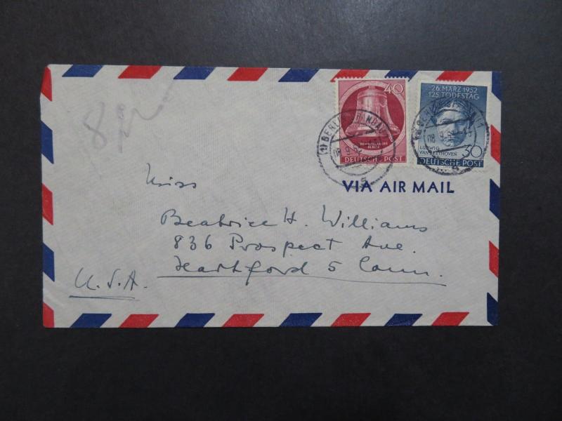 Germany Berlin SC# 9N79 & 9N80 On Cover to USA - Z9430