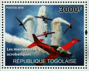 Aviation Acrobatics Stamp Acrobatic Maneuvers Airplane S/S MNH #3653/ Bl.540