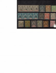 Fournier Forgeries - selection of French Indochina, nh