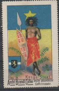 Aecht Brandt Coffee Flags Collection Stamp No. 38 Congo MNG  -AL