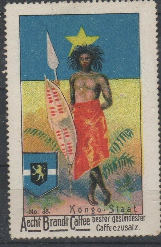 Aecht Brandt Coffee Flags Collection Stamp No. 38 Congo MNG  -AL