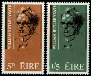 Ireland #200-201  MNH - William Butler Yeates (1965)