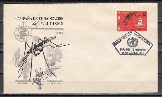 Argentina, Scott cat. 737. World Against Malaria issue. First day cover. ^