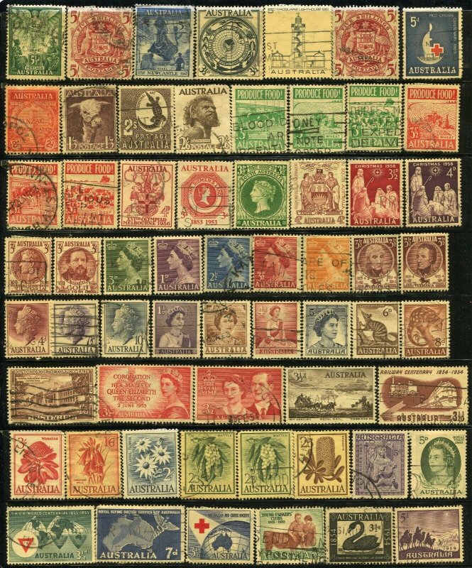 500+ Australia Used Postage British Commonwealth Stamp Collection