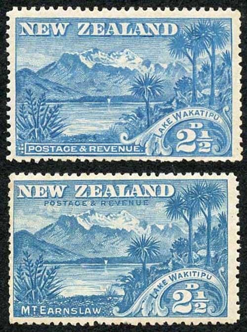 New Zealand SG249 and SG250 2 1/2d inc WAKITIPU and WAKATIPU M/Mint