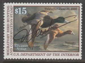 U.S. Scott Scott #RW66 Duck Stamp - Mint NH Single - Signed by Artist