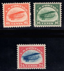 MOMEN: US STAMPS #C1-C3 AIRMAIL MINT OG NH VF LOT #86620*