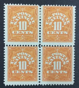 MOMEN: US STAMPS # 10c SAVINGS BLOCK MINT OG 2H/2NH LOT #40264