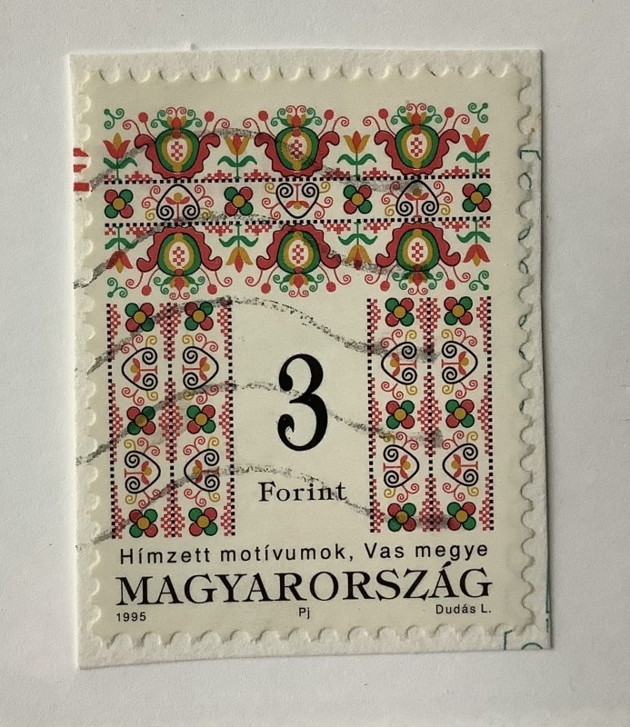 Hungary 1994/96  Scott 3461 used - 3 fo, ornate Numeral