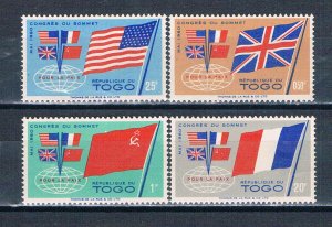 Togo 382-85 MLH set The Big Four Flags 1960 (T0139)