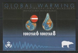 2009 Faroe Islands - Sc 509a - MNH VF - Souvenir Sheet - Global Warming