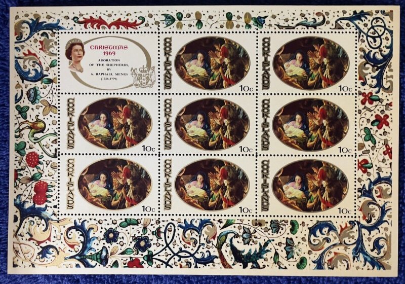 Cook Islands 1969 Christmas Souvenir Sheet Stamp Set