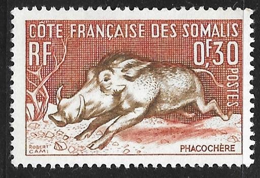 Somali Coast 271: 30c Wart Hog, MH, VF