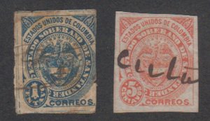 Colombia-Santander - 1884 - SC 1-2 - Used